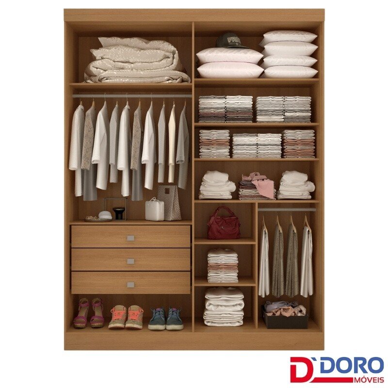 Roupeiro Da Vinci Plus 4 Portas Branco Larg. 1.85m - D Doro - Imagem 2