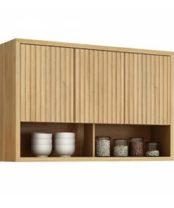 Aéreo Cozinha Torino Larg. 1.20m Cinamomo 3 Portas Ripado - Valdemoveis