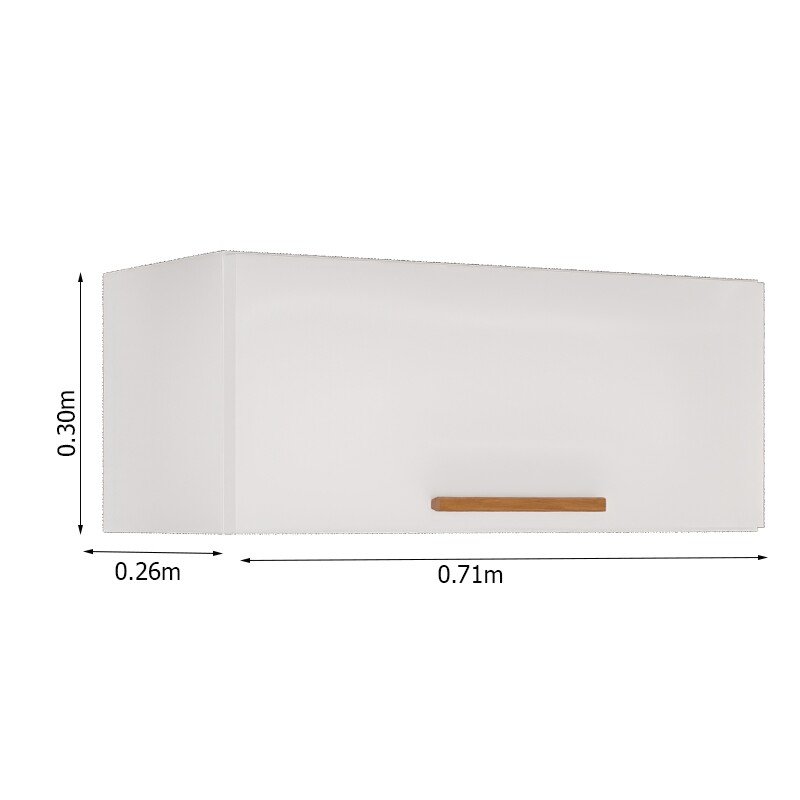 Aéreo Geladeira Cozinha New Valência Branco/Cinamomo Larg. 71cm - Sallêto - Imagem 3