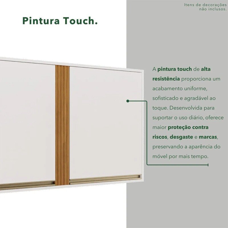 Aéreo 1.20m 2 Portas Cozinha Pérola Branco/Cinamomo - Sallêto - Imagem 7