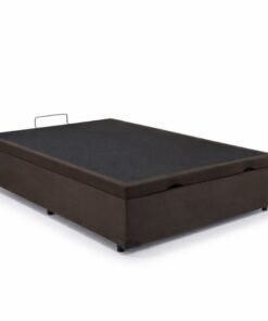 Base Box Baú Casal Prime Confort Sued Marrom Blindado 138x188x45 - Issacar
