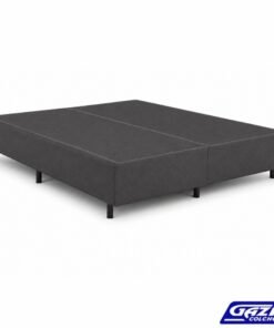 Base Box Queen Bipartido Linho Grafite 158x198x40 - Gazin