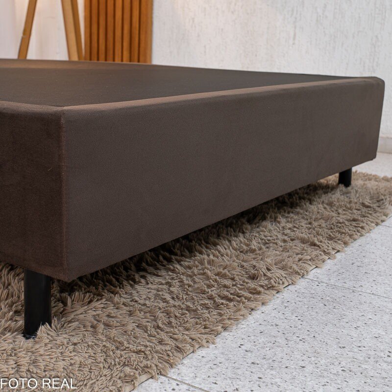 Box Casal Sued Marrom 138x188x37 - Ortobel - Imagem 3