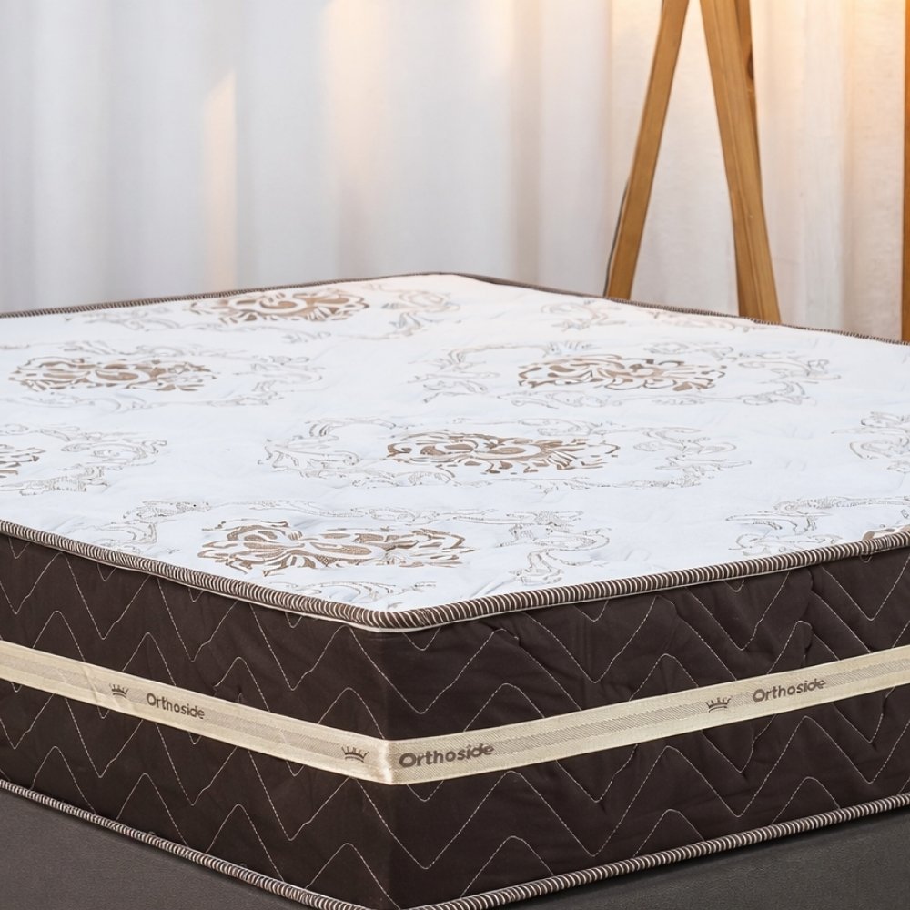 Colchão Casal Livina Plus Molas Ensacadas Orthoside + Box Casal Sued Marrom Ortobel - 138x188x67 | Suporta até 220kg - Imagem 4