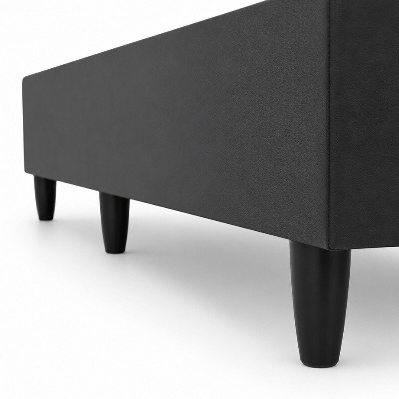 Box Solteiro Korino Preto 88x188x37 - Ortobel - Imagem 4