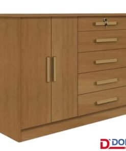 Cômoda New Athos Cinamomo 5 Gavetas e Sapateira Larg. 1.36m - D Doro