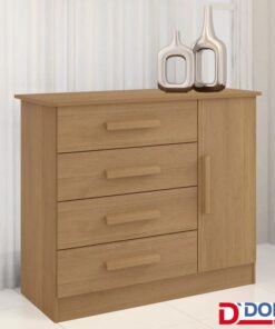 Cômoda Firenze Cinamomo 4 Gavetas e Sapateira Larg. 1.10m - D Doro