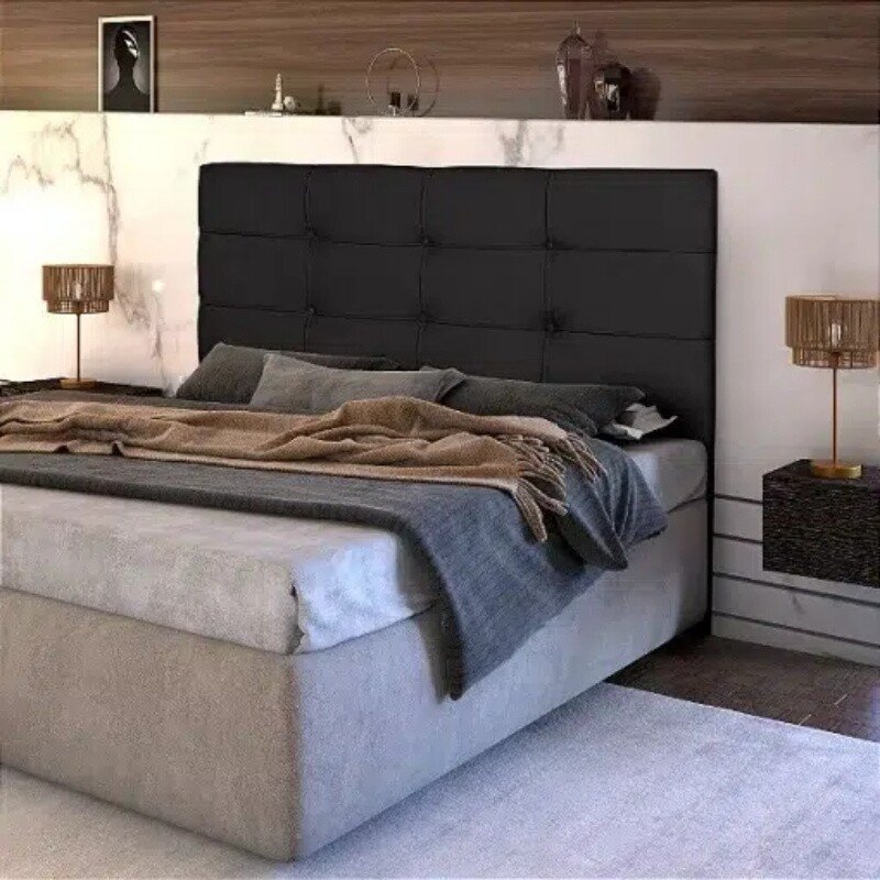 Cabeceira Queen 1.60 Eslovênia Veludo Preto - Imagem 2