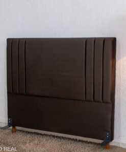 Cabeceira Casal Portinari Veludo Marrom Larg. 1.40m