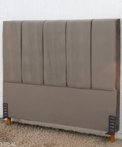 Cabeceira Casal Roma Veludo Cinza Larg. 1.40m