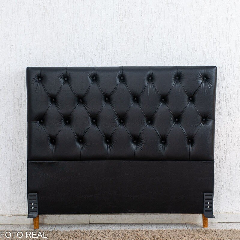 Cabeceira Casal Vitória Korino Preto Larg. 1.40m - Imagem 3