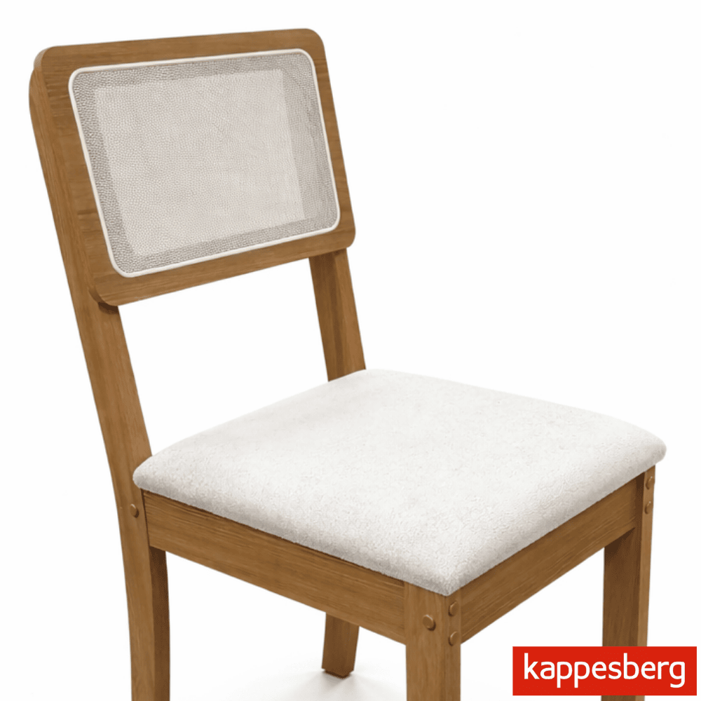 Caixa C/ 2 Cadeiras Gardeni Canela MDF - Kappesberg - Imagem 4