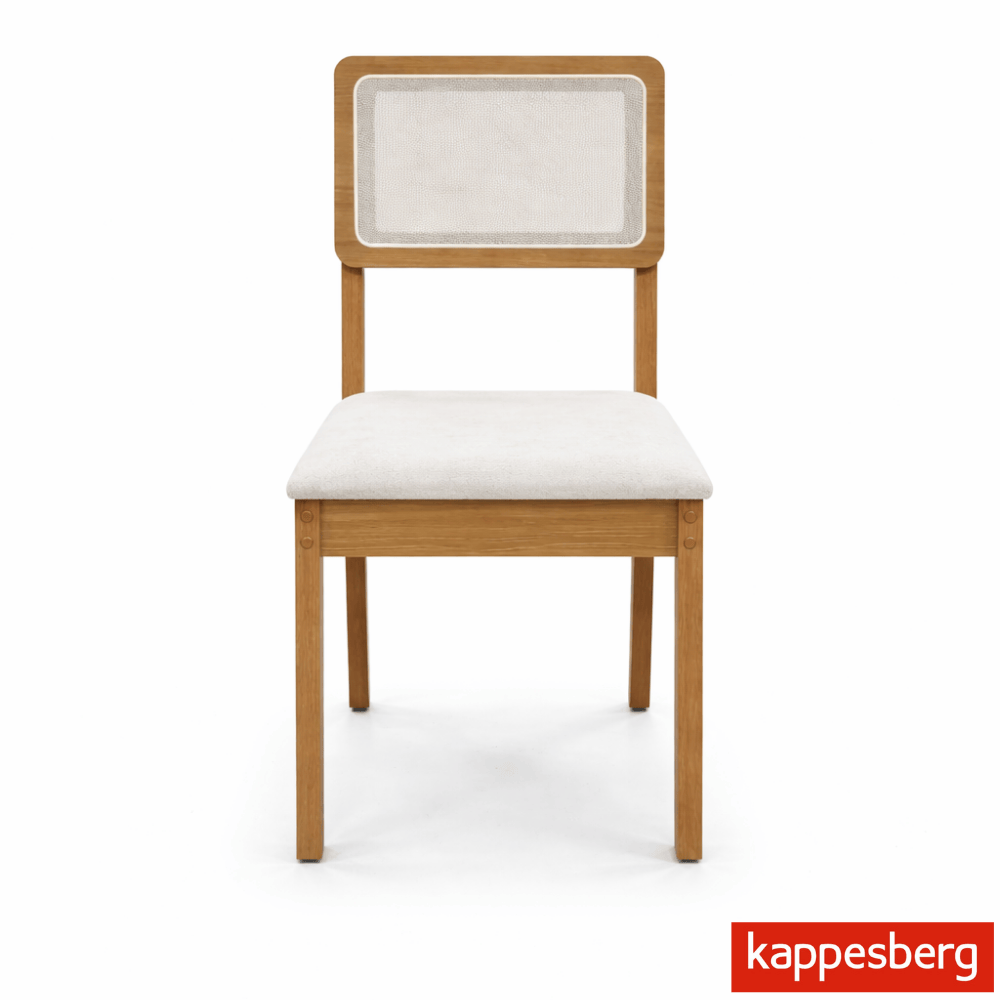 Caixa C/ 2 Cadeiras Gardeni Canela MDF - Kappesberg - Imagem 2
