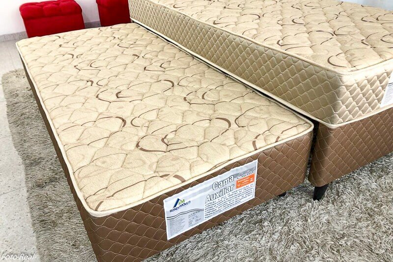 Cama Solteiro Duo Box + Cama Auxiliar 88x188x60 Espuma D33 - Rondomóveis - Imagem 2