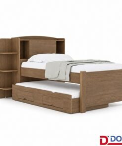 Cama Solteiro Milênio + Cama Auxiliar Solteiro 2 Gavetas Castanho - D Doro