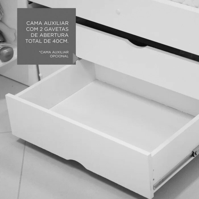 Cama Solteiro Milênio Cinamomo Cabeceira C/ Baú Larg. 1.30m - D Doro - Imagem 9