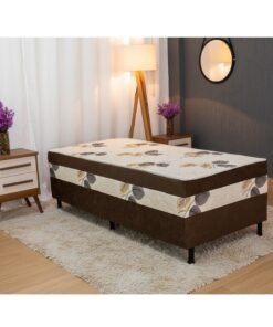 Unibox Solteiro Marrom 88x188x62 Nosso Sonho | Suporta até 100kg