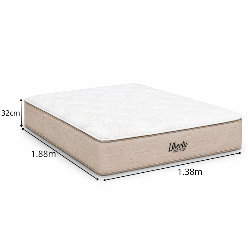Colchão Casal Libertá Molas Ensacadas Inovaflex + Base Box Baú Casal Prime Confort Corino Palha Blindado Issacar 138x188x77 | Suporta até 120kg - Imagem 10