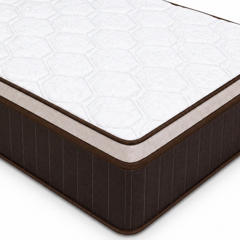 Colchão Casal Montreal 138x188x32 Molas Ensacadas - Viero + Base Box Casal Universal Marrom Bordado - Gazin 138x188x79 | Suporta até 260kg - Imagem 15