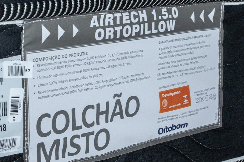 Colchão Casal Ortopédico Airtech 150 Ortopillow 138x188x28 Ortobom D45 | Suporta até 240kg - Imagem 5