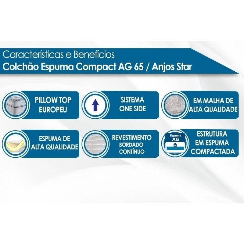 Colchão Queen Star One Ortopédico D-65 158x198x30 - Anjos | Suporta até 280kg - Imagem 6
