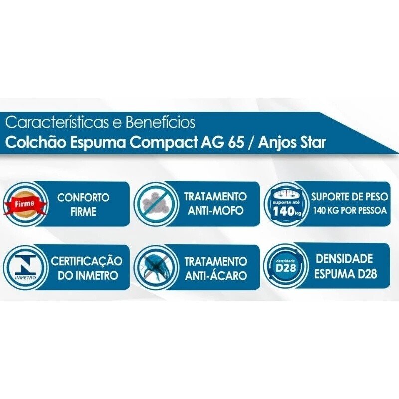 Colchão Queen Star One Ortopédico D-65 158x198x30 - Anjos | Suporta até 280kg - Imagem 7