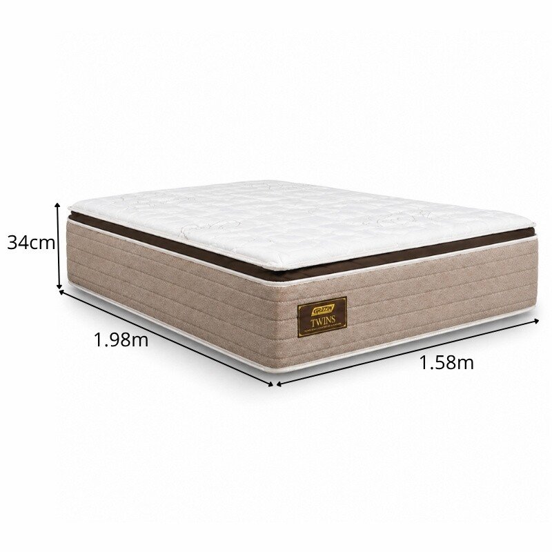 Colchão Queen Twins 158x198x34 Molas BlueWave - Gazin | Suporta até 290kg - Imagem 5
