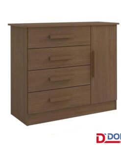 Cômoda Firenze Castanho 4 Gavetas e Sapateira Larg. 1.10m - D Doro