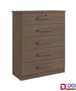 Cômoda Ipanema Castanho 5 Gavetas Larg. 0.85m - D Doro