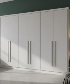 Roupeiro Robust Plus Neve 2.76m 6 Portas 8 Gavetas - Novo Horizonte