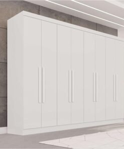 Roupeiro Recife 8 Portas Branco Larg. 2.41m - Sallêto