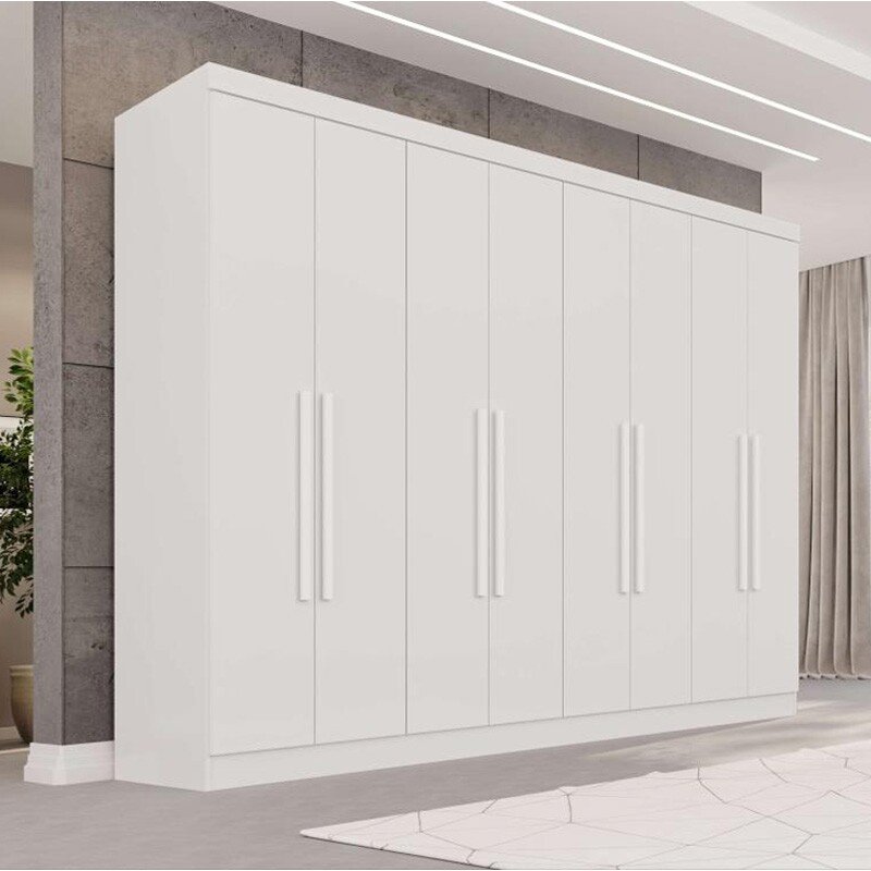 Roupeiro Recife 8 Portas Branco Larg. 2.41m - Sallêto