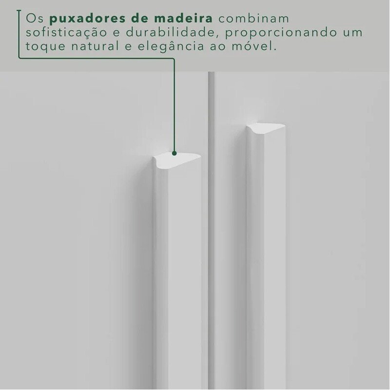 Roupeiro Recife 8 Portas Branco Larg. 2.41m - Sallêto - Imagem 6
