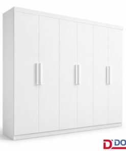 Roupeiro Colibri 6 Portas Branco Larg. 2.05m - D' Doro