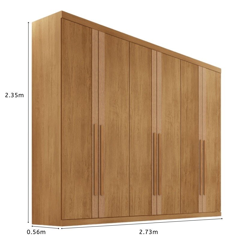 Guarda-roupa Casal Lucca Premium Nature 6 Portas 6 Gavetas Larg. 2.73m 100% MDF Rufato - Imagem 3