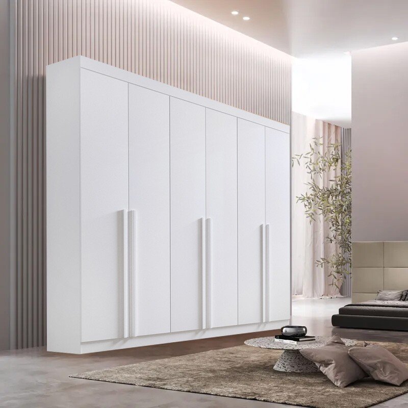 Roupeiro Milano 6 Portas Branco Larg. 2.20m - D Doro