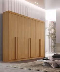 Roupeiro Milano 6 Portas Cinamomo Larg. 2.20m - D Doro