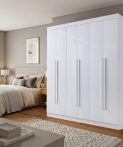 Roupeiro Monte Carlo 6 Portas Branco Larg. 2.32m - D Doro