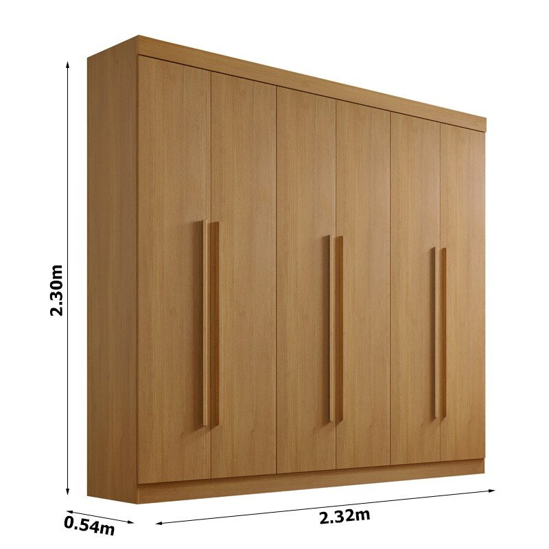 Roupeiro Monte Carlo 6 Portas Cinamomo Larg. 2.32m - D Doro - Imagem 3