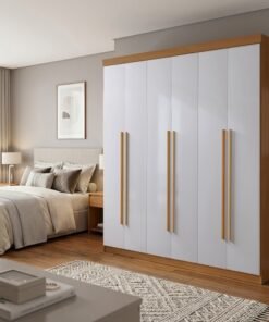 Roupeiro Monte Carlo 6 Portas Cinamomo/Off White Larg. 2.32m - D Doro