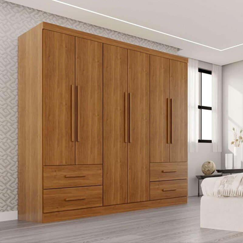 Roupeiro Texas Premium 6 Portas Cinamomo Larg. 1.80m - Sallêto