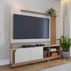 Home Jurerê Larg. 1.80m Off/Freijó para TV até 75" - Colibri