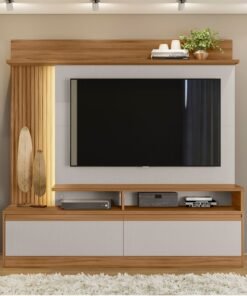 Home NT 1295 Larg. 1.83m Freijó/Off C/ Detalhe Ripado para TV até 60" - Notável