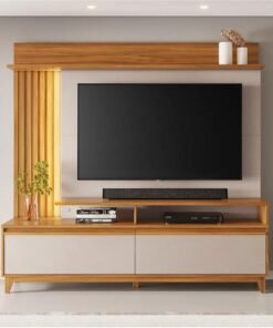 Home NT 1400 C/Detalhe Ripado e LED para TV's até 60 Polegadas Larg. 1.83m - Notável