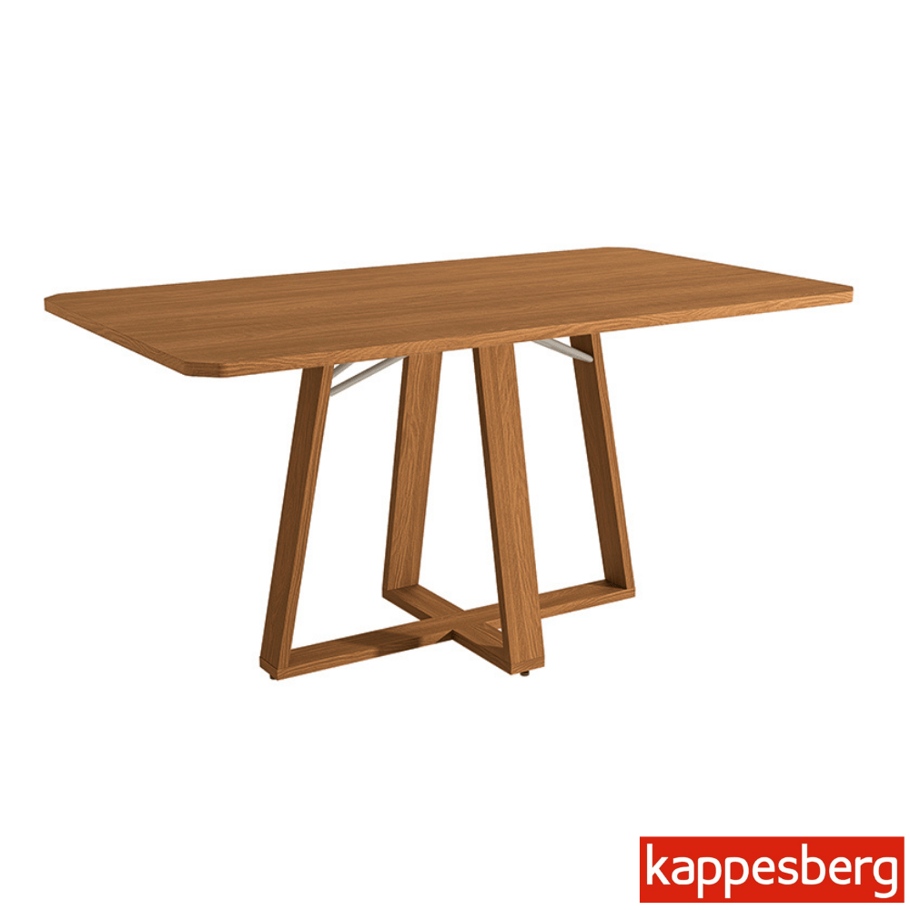Mesa de Jantar BA68 Tampo MDF Madeirado 160X80 + 6 Cad. Gardeni Canela - Kappesberg - Imagem 5