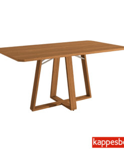 Mesa de Jantar BA68 Tampo MDF Madeirado 160X80 Madeira Maciça - Kappesberg