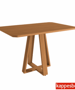 Mesa de Jantar BA65 Tampo MDF Madeirado 120X80 Madeira Maciça - Kappesberg