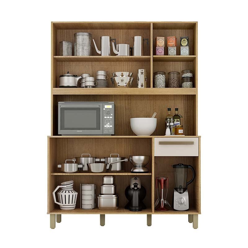Armário de Cozinha Rubi Cinamomo/Off Larg.1.20m - Valdemoveis - Imagem 2