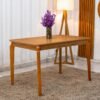 Mesa de Jantar Alegra 120×80 Tampo Madeirado Cinamomo Base Madeira - JCM