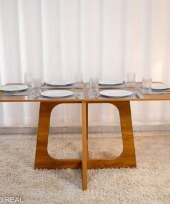 Mesa de Jantar Dubai 160x80 Tampo Londres Cinamomo - Cel Móveis